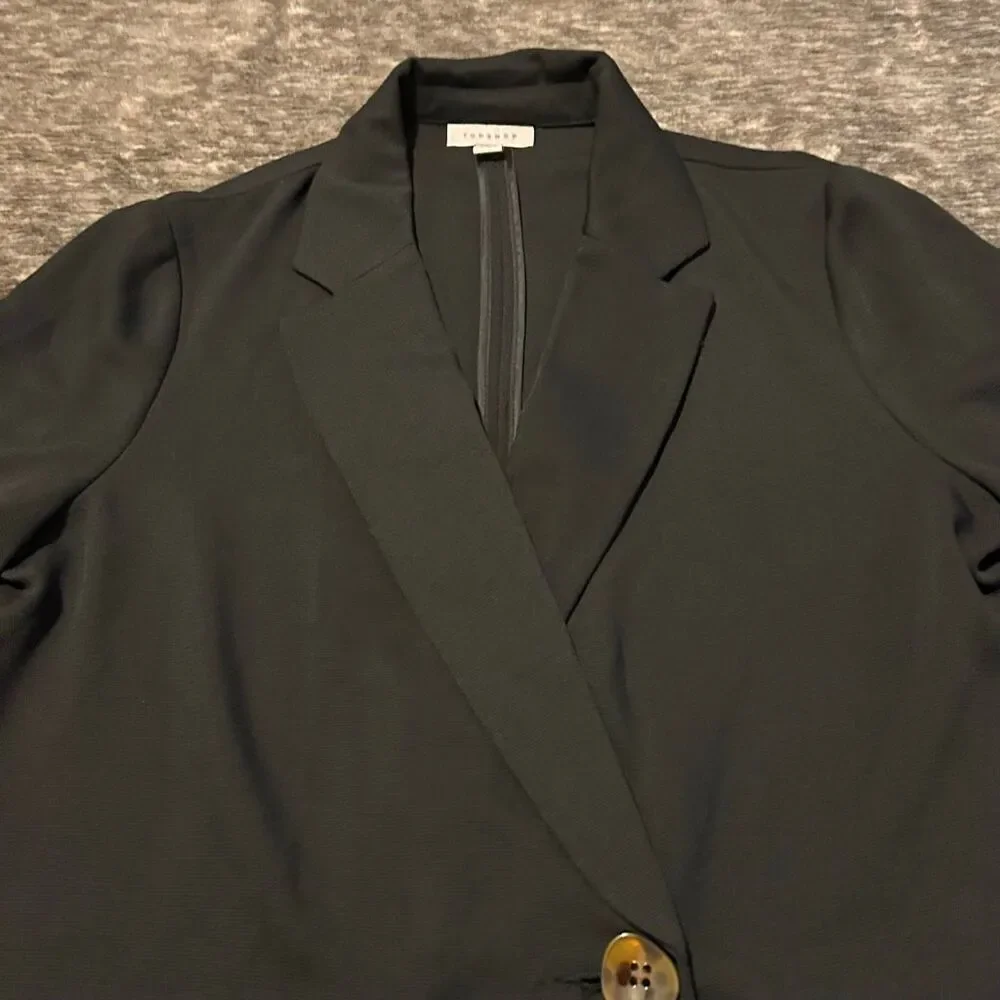 Top Shop Blazer Black | Women Size 8 - Picture 2 of 10